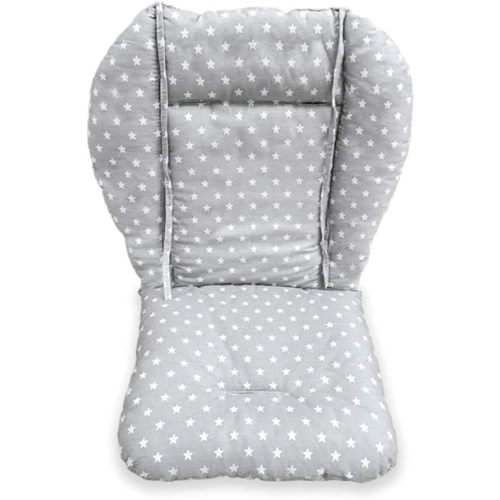 High Chair Cushion, High Chair Pad/seat Cushion/baby High Chair Cushion,soft and Comfortable,light and Breathable,make The Baby More Comfortable (gray Background Stars Pattern)