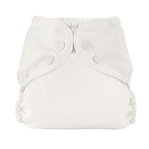 Esembly Cloth Diaper Outer, Swim Diaper, Waterproof Cloth Diaper Cover, Leak-Proof, Breathable Layer Over Prefolds, Flats or Fitteds, Reusable with Snap Closure - Size 2 (18-35lbs), Parchment