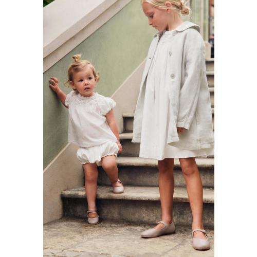 EMBROIDERED FLORAL SHIRT AND BLOOMERS SET - ZARA - 3 - 6 M