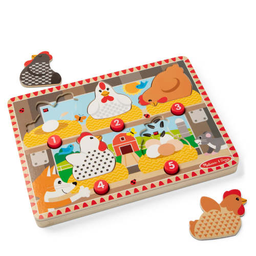 Happy Hens Push to Pop Puzzle