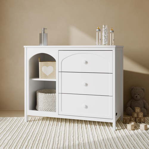 Graco Olivia 3 Drawer Combo Dresser, White