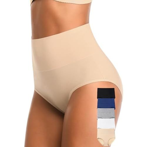 CULAYII Tummy Control Underwear Womens High Waisted Cotton Panties Breathable Full Coverage Postpartum Ladies Briefs