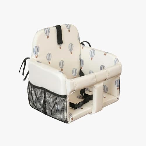 Coco Seat High Chair Insert & Shopping Cart Seat for Baby, Padded Seat Insert with Safety Buckle for Restaurant High Chairs, Grocery Carts, Foldable Portable, 4+ Months, Balloons