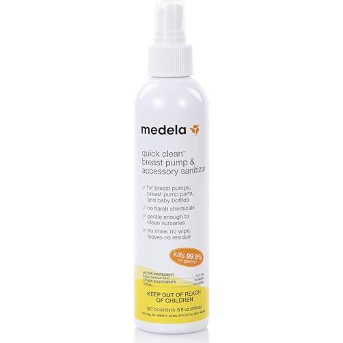 Medela Quick Clean Sanitizer Spray Safe | No Rinse | 8 fl oz | 1Ct