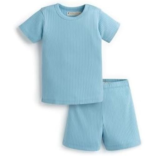 MONICA + ANDY Baby Organic Ribbed Short Sleeve Tee + Short Set