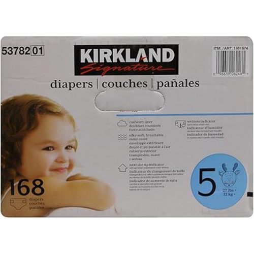 Kirkland Signature Diapers, Size 5 (168 Count)