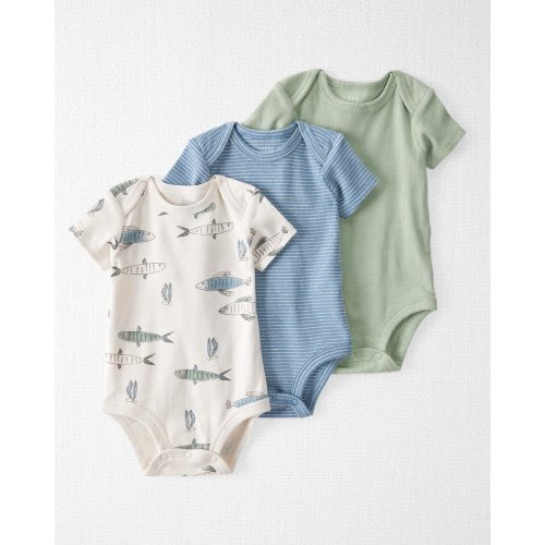 Baby 3-Pack Organic Cotton Bodysuits - Little Planet | Carter's
