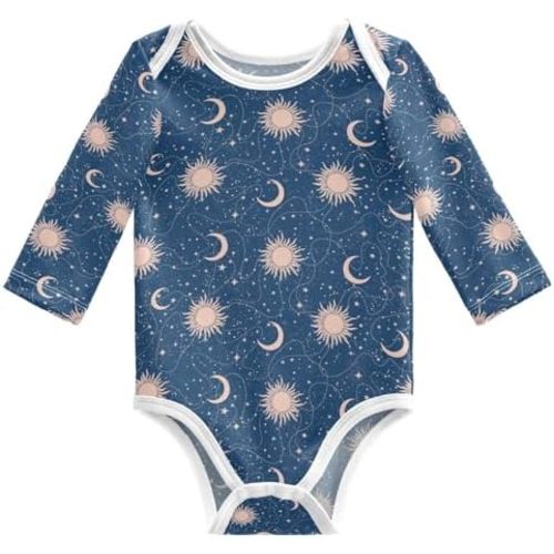 vvfelixl Baby Bodysuits Cute Baby Crocodiles Long Sleeve Cotton Baby Clothes for Boys Girls 0-3M