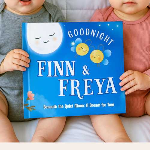 Personalized Bedtime Storybook for Twins: Custom Baby Book, Keepsake Gift