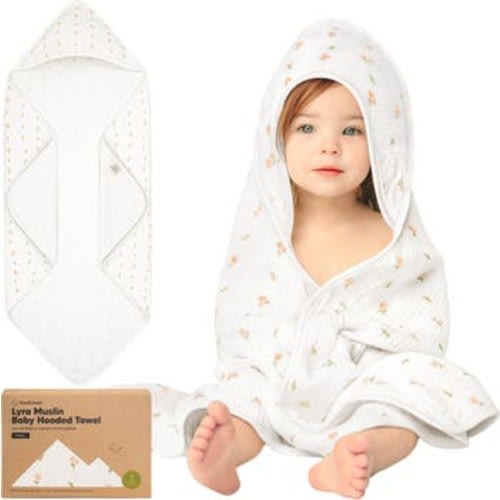Lyra Muslin Hooded Towel, Small