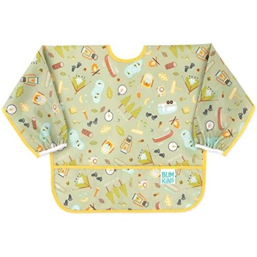 Bumkins Sleeved Bib for Girl or Boy, Baby and Toddler for 6-24 Mos
