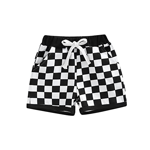 Toddler Baby Boy Girl Checkerboard Plaid Pants Elastic Waist Casual Trousers Spring Summer Fall Winter Long Pants