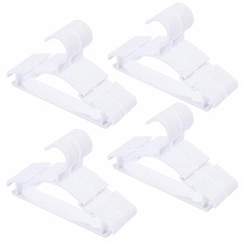 80pcs White Baby Nursery Closet Hangers,Non-Slip Laundry Infant Pant Hanger for Newborn Clothes Gift,Ultra-Thin Child Coat Hanger for Girl Boy Toddler Kid.