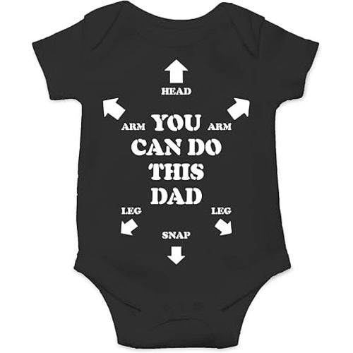 AW Fashions You Can Do This Dad Baby Bodysuit Cute Inspirational Newborn Outfit Infant Boy Girl Clothes
