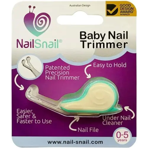 NAIL SNAIL Baby Nail Trimmer, Nail File & Under Nail Cleaner. Baby Nail Care Kit, 3-in-1 Baby Nail Care Set: Baby Manicure and Pedicure kit for Newborns, Infants and Toddlers.