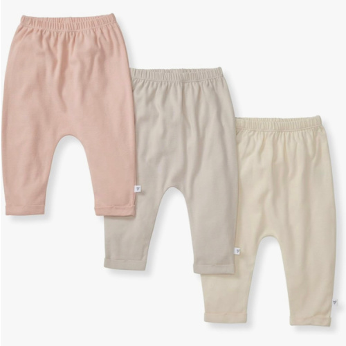 Burt's Bees Baby Unisex Knit Jogger Pants, 3-Pack Baby Sweatpants, 100% Organic Cotton Infant Bottoms