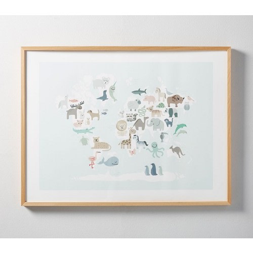 Minted® Wild World Map Wall Art by Jessie Steury