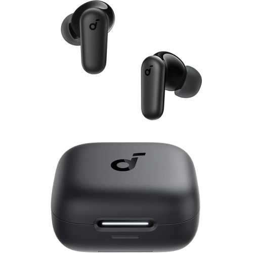 Soundcore P30i by Anker Noise Cancelling Earbuds, Strong and Smart Noise Cancelling, Powerful Bass, 45H Playtime, 2-in-1 Case and Phone Stand, IP54, Wireless Earbuds, Bluetooth 5.4 (Black)