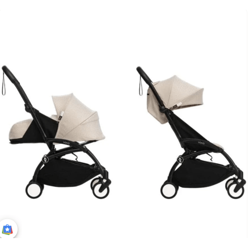 Stokke YOYO3 Ultra Compact Complete 0+/6+ Stroller Bundle - Black / Bonpoint