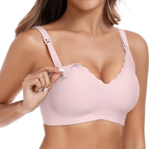 Vertvie Nursing Bras for Breastfeeding Seamless Comfort Maternity Bra Wireless Support Pregnancy Sleep Bralette Natural Shape