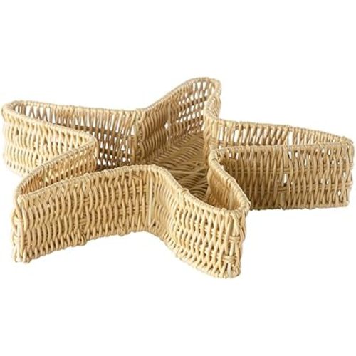 Kaplan Early Learning Starfish Washable Wicker Basket | Ocean-Inspired Woven Rattan Storage Bin | Home Decor Organizer