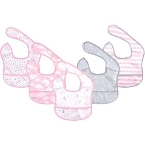 Hudson Baby Unisex Baby Waterproof Polyester Bibs