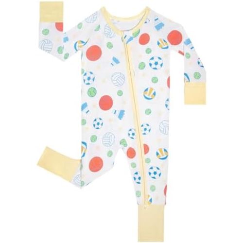 GUISBY Baby Boys' Pajamas Sleep N Play, Baby Clothes, Long Sleeve, Footless,Newborn-2T