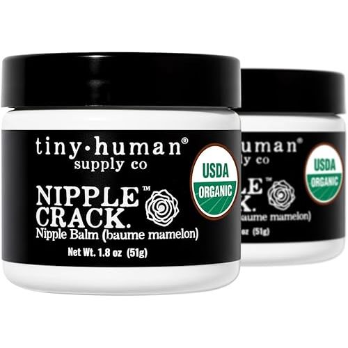 Nipple Crack USDA Organic Balm, 2PK Breastfeeding Cream for Mother & Baby