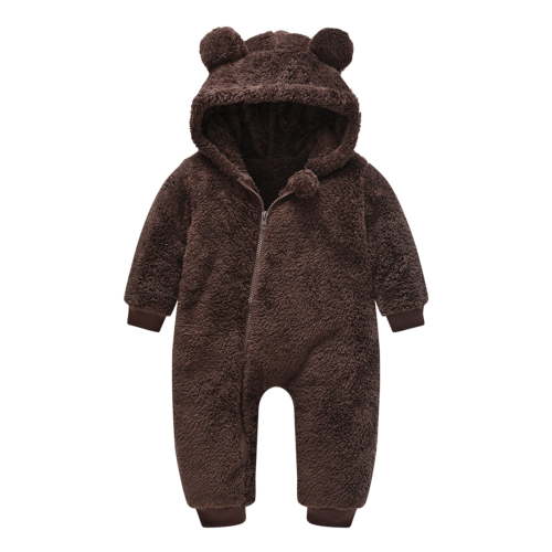Caqnni Baby Infant Winter Hooded Coat Infant Thicken Warm Snowsuit Baby Romper Jumpsuit Girls Coat Winter Boys Outerwear (0-6 Months,A01-Coffee)