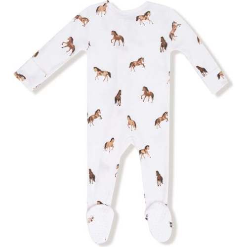 2 Way Zipper Footie, Mini Horses - Angel Dear | Maisonette