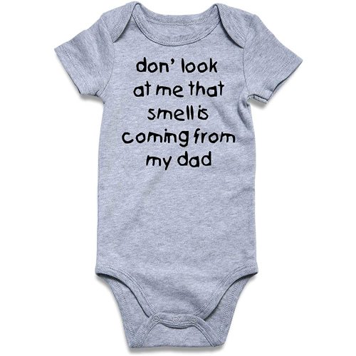 UNICOMIDEA Baby Boys Girls Romper Letter Printed Newborn Outfit Short Sleeve Bodysuits 0-12 Months