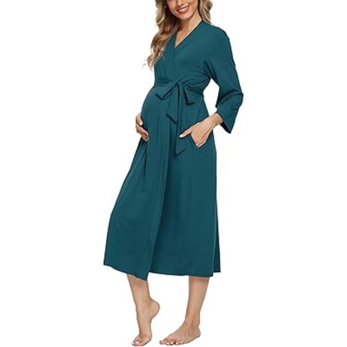 Xpenyo Women's Maternity Sleepwear,Labor/Delivery/Nursing/Hospital Nightgown Kimono Robes Long Pregnancy Loungewear