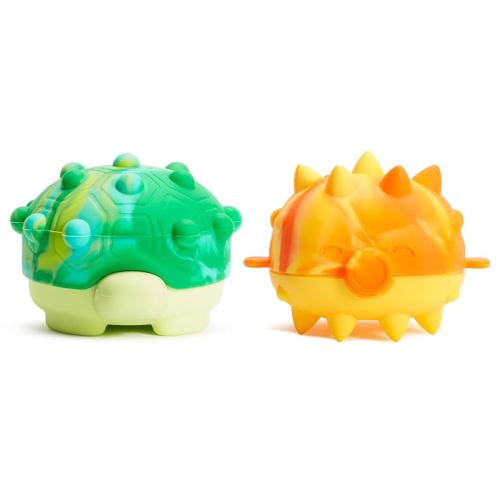 Munchkin® Pop Squish™ Bath Toy, Mold Free Baby and Toddler Bathtub Toy with Sensory and Fidget Play, Turtle and Pufferfish