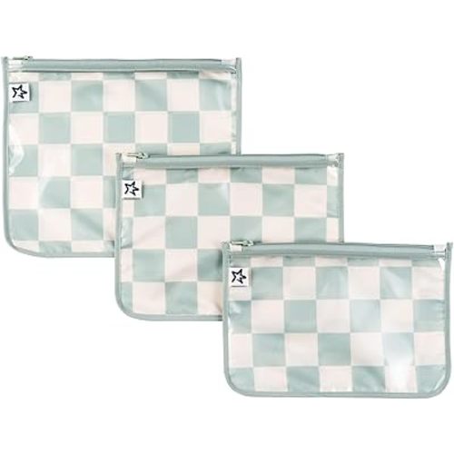 Tiny Twinkle Diaper Bag Organizing Pouches | Mess-Proof Clear Front Travel Organizer Bags | TSA Approved Toiletry Bag Set for Baby and Mom Essentials