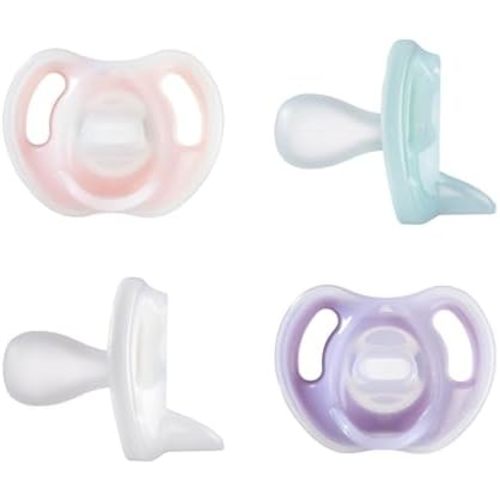Tommee Tippee Ultra-Light Pacifier, 0-6 Months, Silicone, Pack of 4