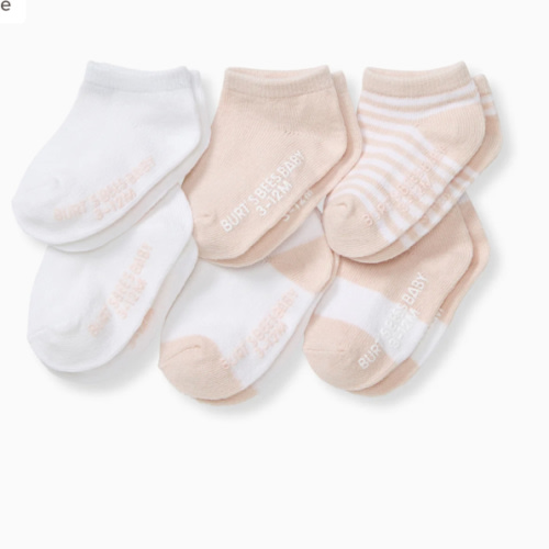 Solid & Stripes Organic Cotton Baby Ankle Socks 6 Pack - Ranunculus – Burt's Bees Baby