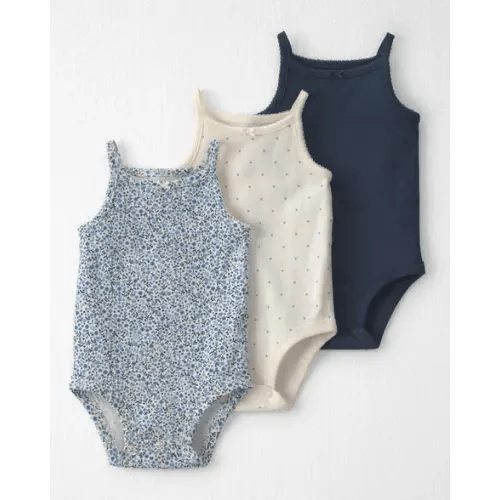 Baby Girl 3-Pack Organic Cotton Bodysuits - Little Planet | Carter's
