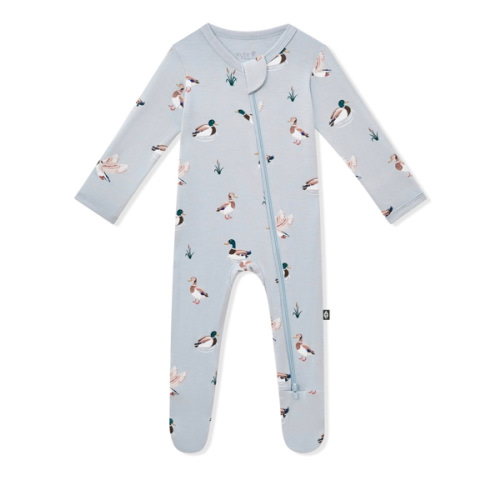 Zippered Footie in Mallard Duck