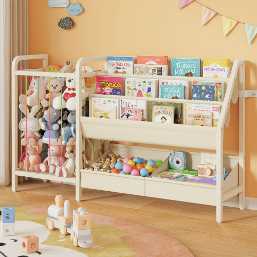 Cyxphion, Kids Bookshelf and Toy Storage, Montessori Baby Bookcase