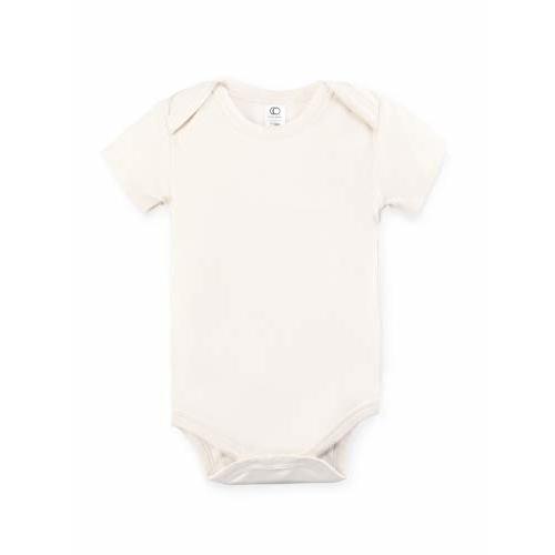 Colored Organics Unisex Newborn 100% Organic Cotton Bodysuit - Short Sleeve Infant One Piece - Baby Boy and Girl Clothing