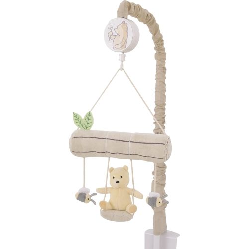 NoJo Disney Classic Pooh Naturally Friends Soft Beige Plush Swing and Tree Branch Musical Mobile