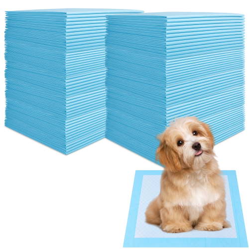 Puppy Pads - 100 Pcs Disposable Pee Pads for Dogs, Puppy Training Pads with Rhombus Embossing Design, Rapid Diversion to Keep Floors Dry, Multi-Functional Pet Urine Pad, 13x18 In