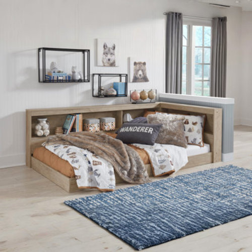 Loon Peak® Teddy Bed with Bookcase & Reviews | Wayfair