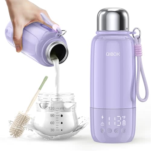 Portable Bottle Warmer for Travel - 3Min Fast Heating of Breast Milk and Formula, 36W and Higher Fast Charge, 17 Ounces Large Capacity, Baby Bottle Warmer On The Go for Outdoor Airplane and Car