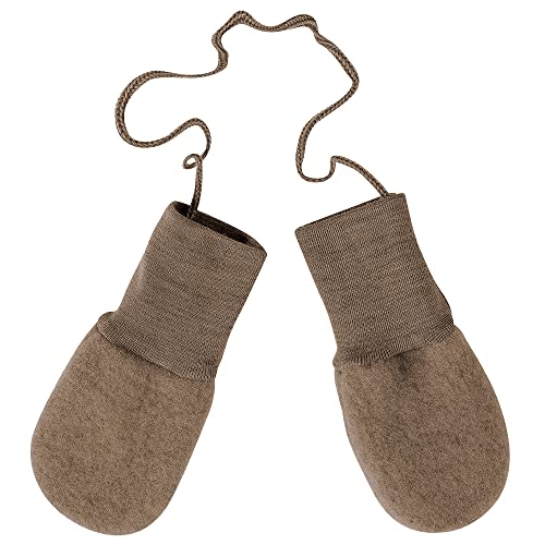 Ecoable Baby Thumbless Mittens: Organic Merino Wool Snow Gloves with String