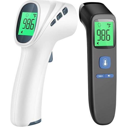 Forehead Thermometer for Adults and Kids - 2000 Gray & 202 Black