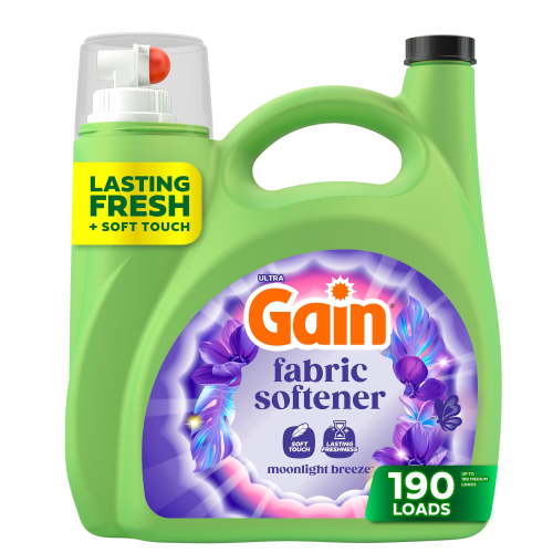 Gain Liquid Laundry Fabric Softener and Conditioner, Moonlight Breeze Scent, 140 fl oz, 190 Loads