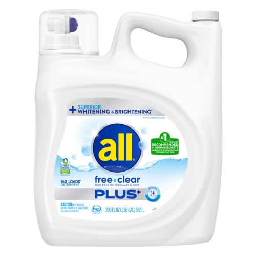 All Free & Clear Plus+ Liquid Laundry Detergent, 160 Loads, 200 fl oz | Costco