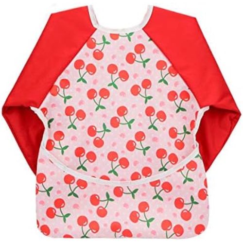 Infant Toddler Baby Waterproof Sleeved Bib, Bib with Sleeves&Pocket, 6-24 Months