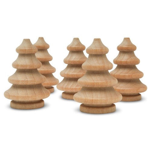 Mini Wooden Christmas Tree, Multiple Sizes Available, Peg People & Small World Play | Woodpeckers, Size: 1-1/4", Count: 10 | Michaels